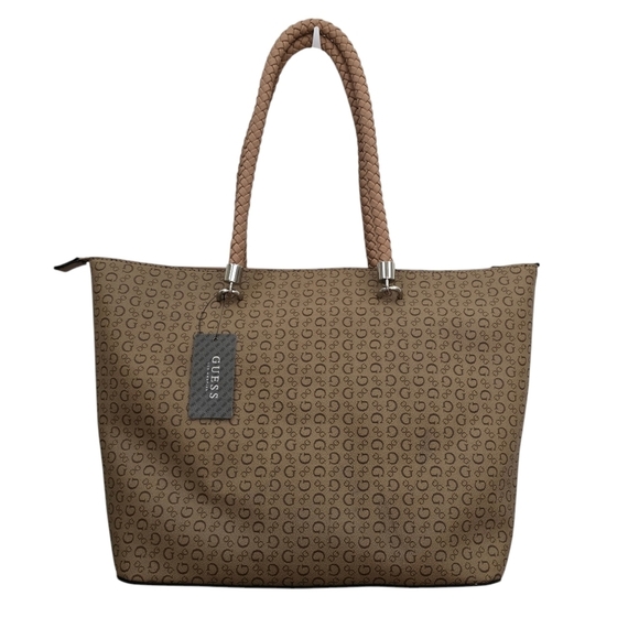 New Guess Tan Mocha Forrest City Satchel Bag Handbag Purse - Picture 4 of 6